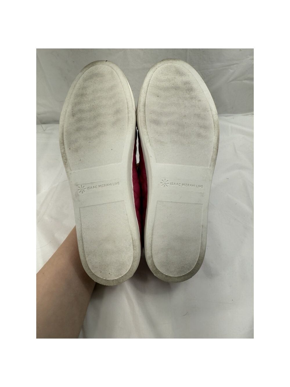 Isaac Mizrahi Live Kaitlyn Quilted Leather Flats Size 8.5 Pink Shoes - Picture 8 of 15